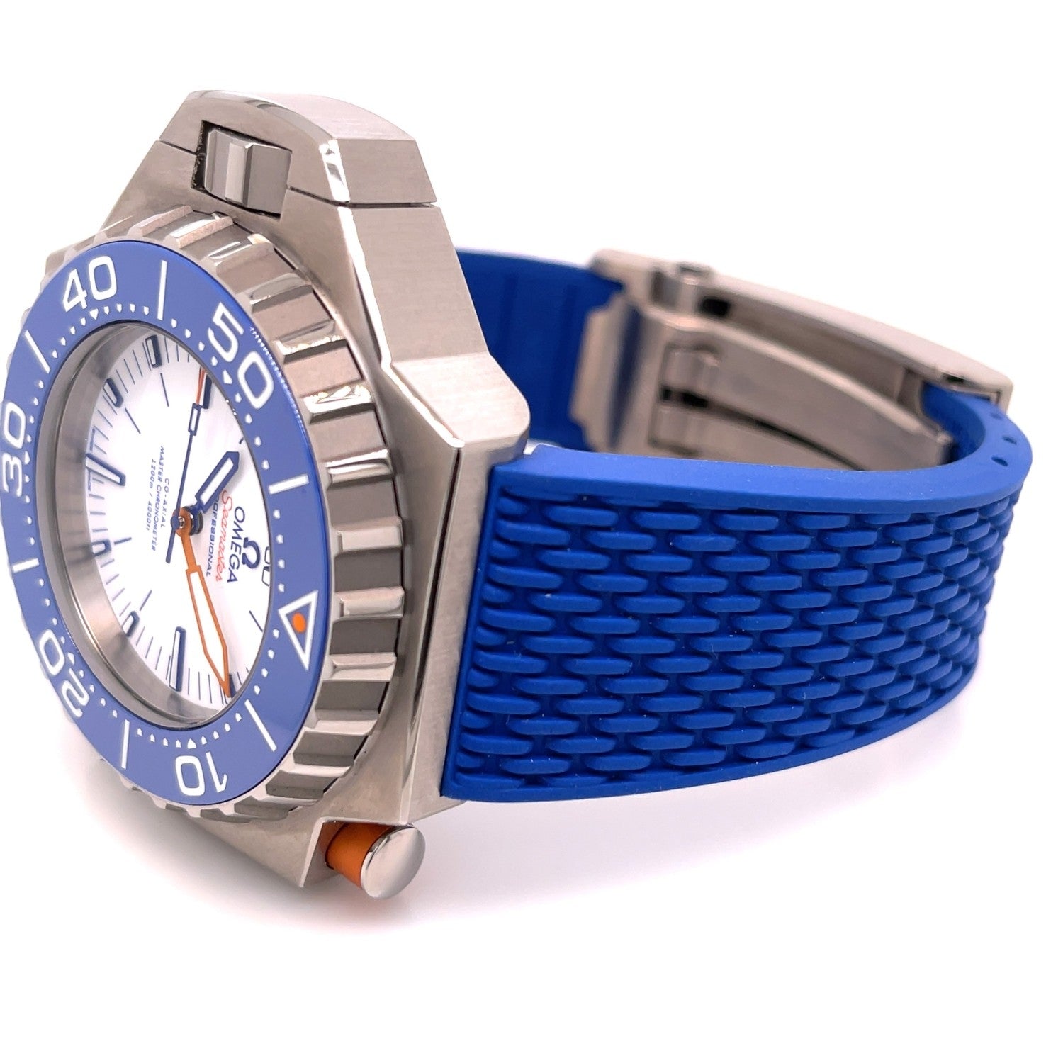 Omega Ploprof Titanium White Dial Steel Bracelet 227.90.55.21.04.001 5ET80T - Beverly Hills Watch Company