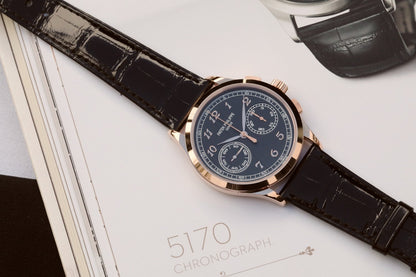 Patek Philippe Complications 39mm Rose Gold Chronograph 5170r-010 - Beverly Hills Watch Company