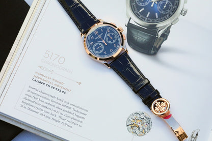 Patek Philippe Complications 39mm Rose Gold Chronograph 5170r-010 - Beverly Hills Watch Company