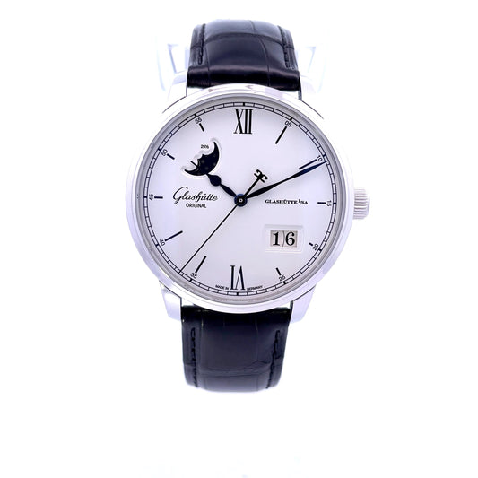 Glashutte Original Senator Excellence Panorama Date Moon Phase 40mm 1-36-04-01-02-61 - Beverly Hills Watch Company