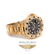 Rolex GMT Master II 40mm Yellow Gold Diamond and Sapphire Baguette Bezel 116758SANR 5L6PMJ - Beverly Hills Watch Company