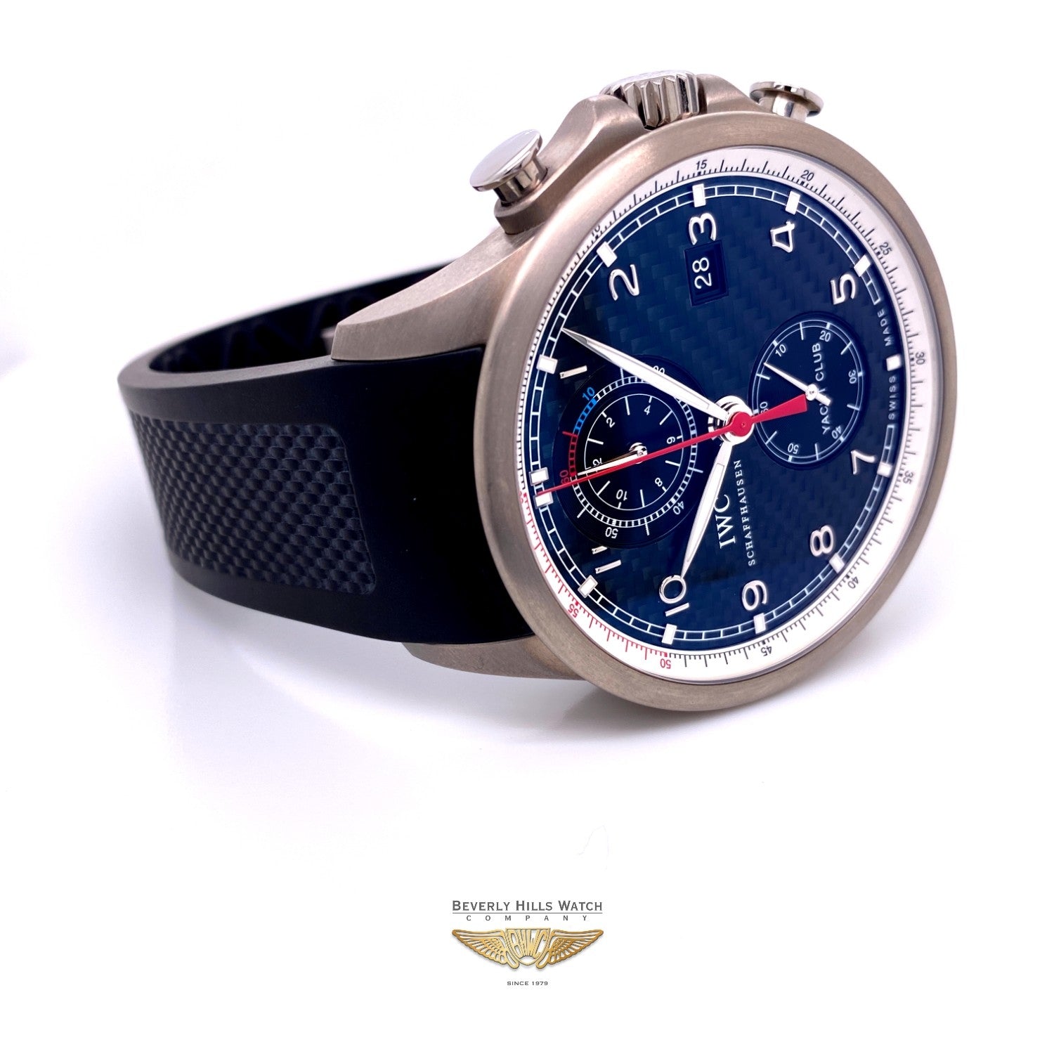 IWC Portuguese Yacht Club 45mm Titanium Case Carbon Fiber Dial IW390212 5llZMQ - Beverly Hills Watch Company