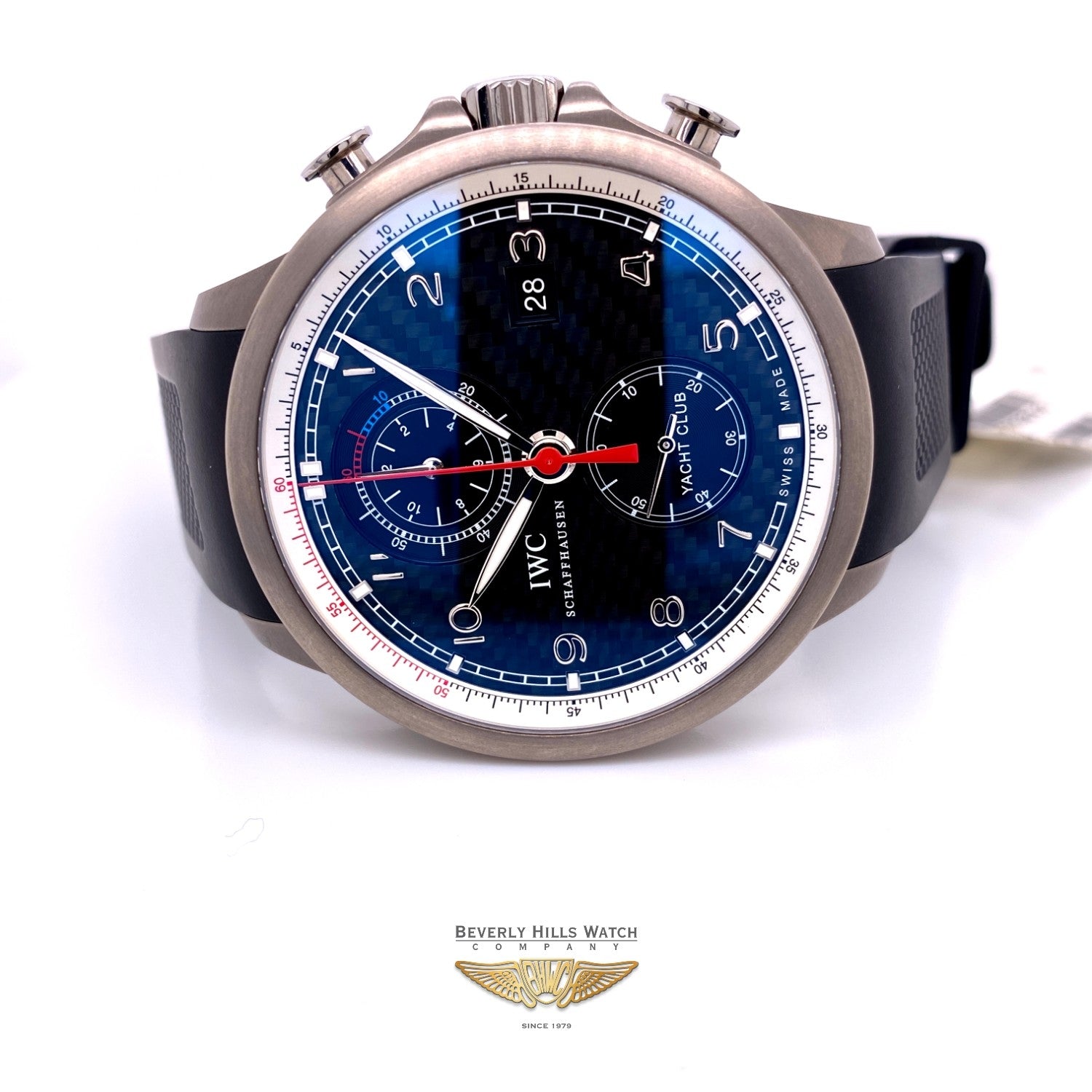 IWC Portuguese Yacht Club 45mm Titanium Case Carbon Fiber Dial IW390212 5llZMQ - Beverly Hills Watch Company