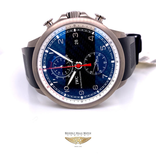 IWC Portuguese Yacht Club 45mm Titanium Case Carbon Fiber Dial IW390212 5llZMQ - Beverly Hills Watch Company