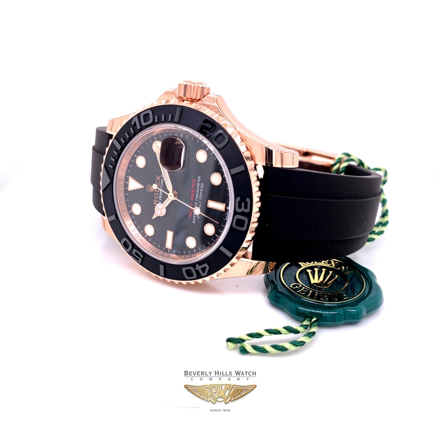 Rolex Yacht-Master 40mm Everose Rubber Strap 126655 5WDVQ8 - Beverly Hills Watch Company