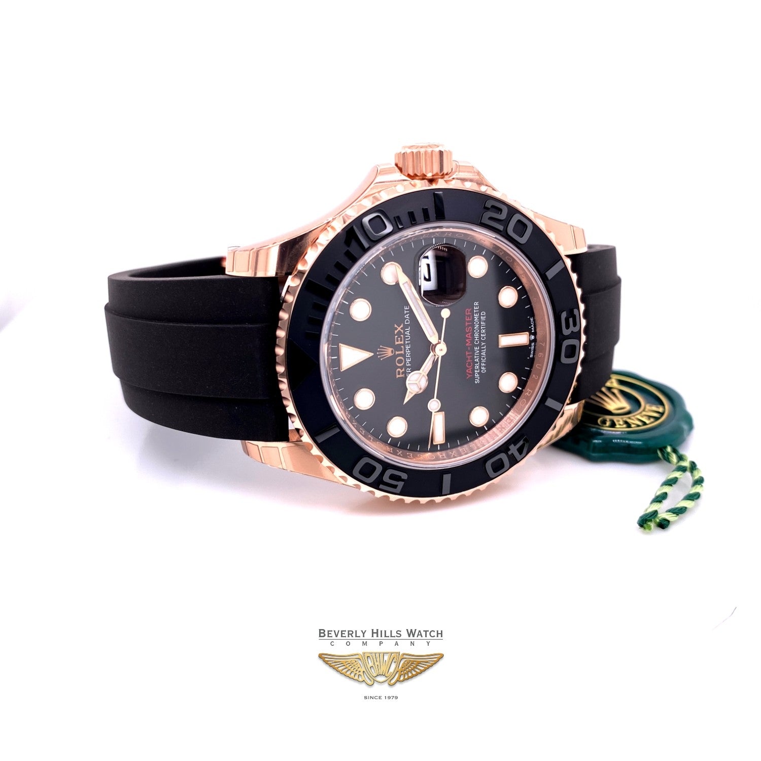 Rolex Yacht-Master 40mm Everose Rubber Strap 126655 5WDVQ8 - Beverly Hills Watch Company