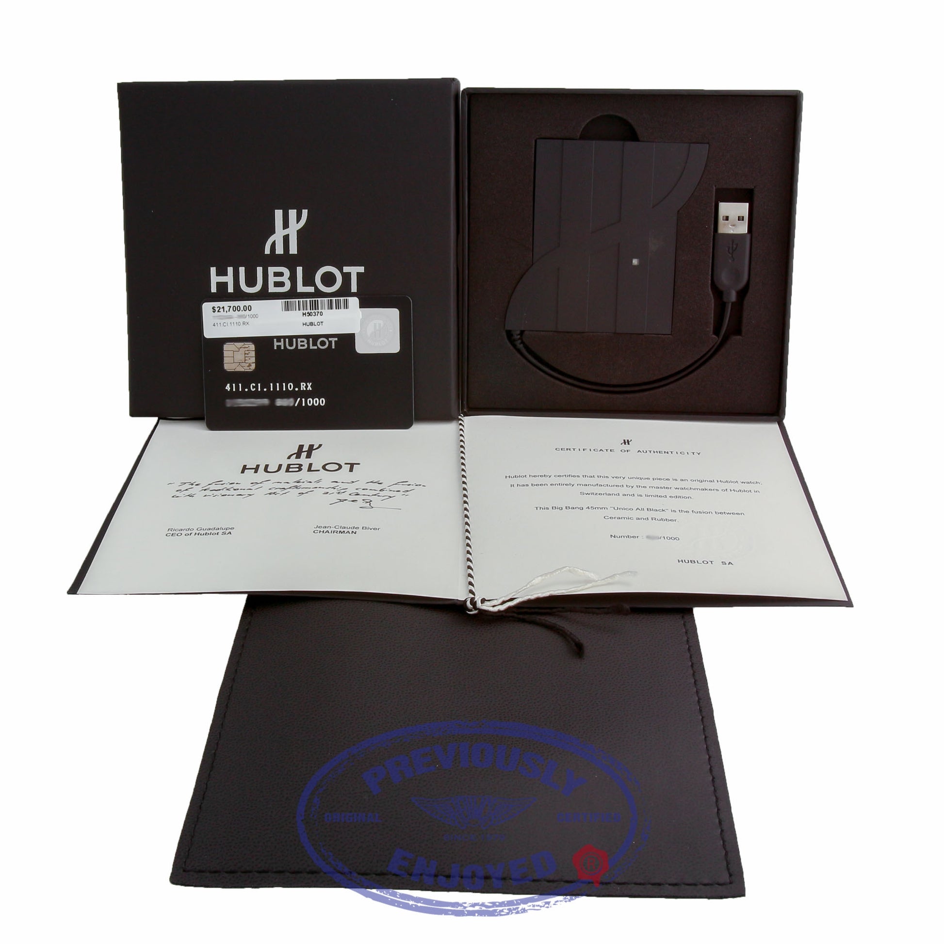 Hublot Big Bang Unico 45mm Black Ceramic Watch 411.CI.1110.RX 5WYQCN - Beverly Hills Watch Company