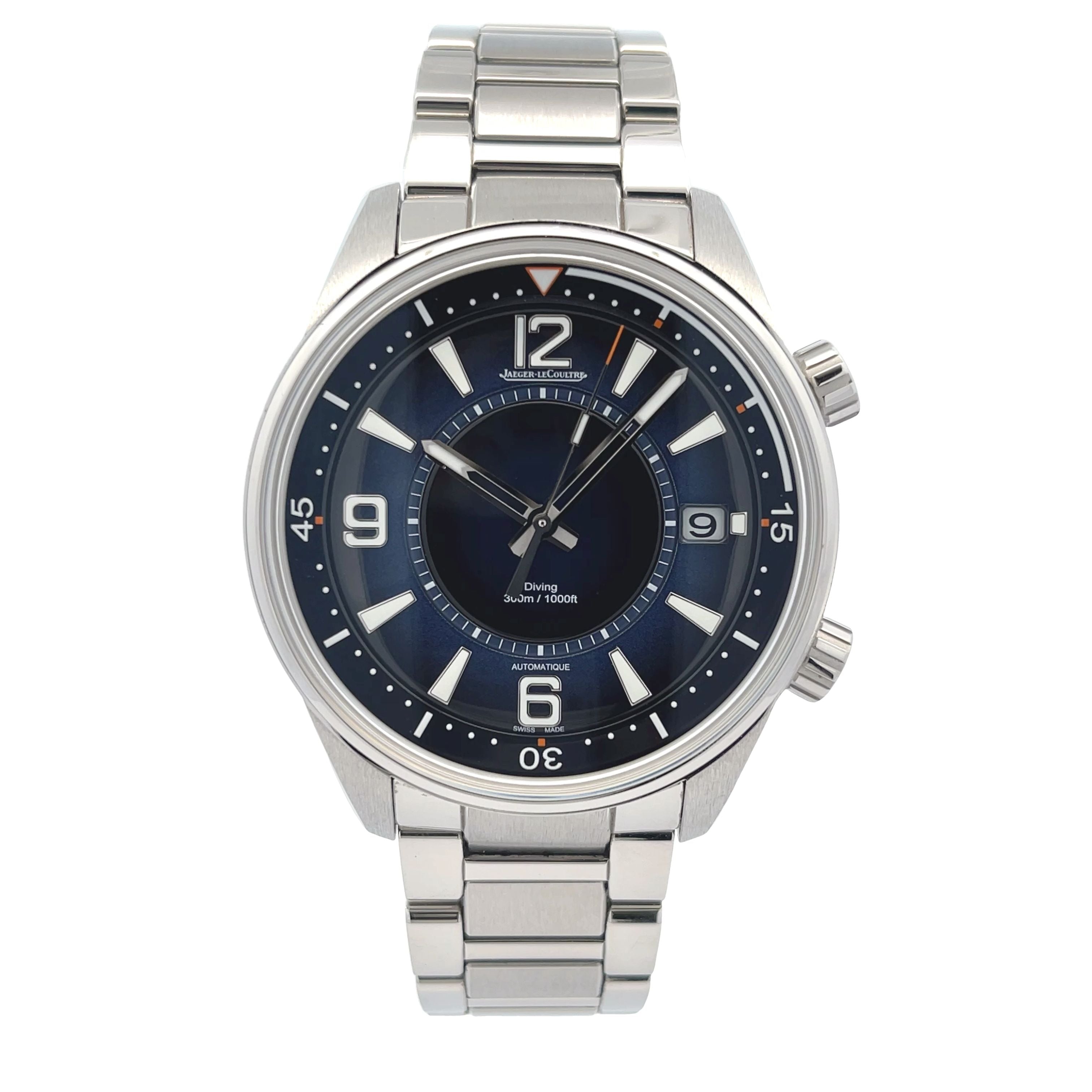 Jaeger LeCoultre Polaris Mariner Date Blue Dial Stainless Steel