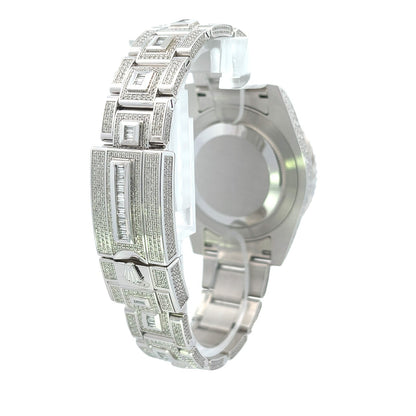 Rolex GMT Master II 40mm Stainless Steel Custom Set Diamonds 11671 - Beverly Hills Watch Company