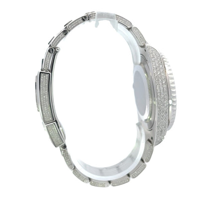 Rolex GMT Master II 40mm Stainless Steel Custom Set Diamonds 11671 - Beverly Hills Watch Company