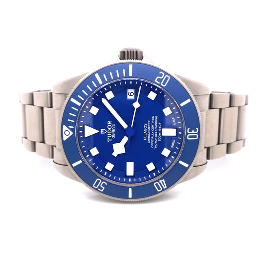 Tudor Pelagos 42MM Titanium Blue Dial 25600TB 632EJA - Beverly Hills Watch Company