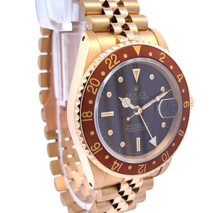 Rolex GMT Master Root Beer Yellow Gold Vintage 16758