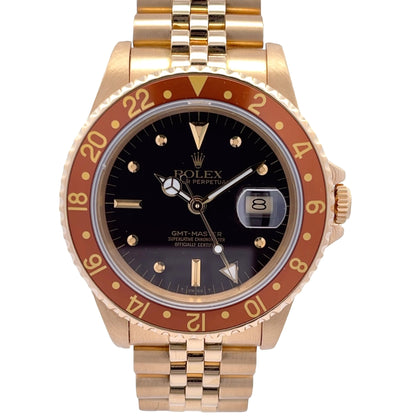 Rolex GMT Master Root Beer Yellow Gold Vintage 16758