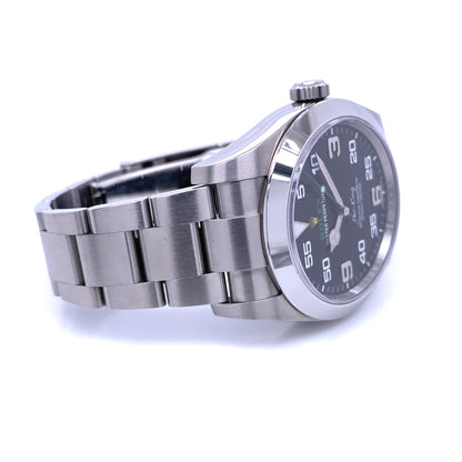 Rolex Airking 40mm Stainless Steel Black Dial Watch 116900 - Beverly Hills Watch Company
