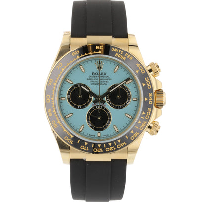 Rolex Daytona Yellow Gold Turquoise Oysterflex 126518LN