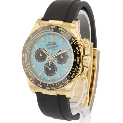 Rolex Daytona Yellow Gold Turquoise Oysterflex 126518LN