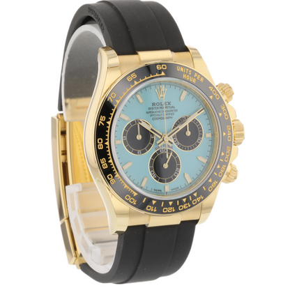 Rolex Daytona Yellow Gold Turquoise Oysterflex 126518LN