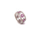 Naira & C Diamond and Pink Sapphire Floral White Gold Ring 6938