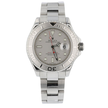 Rolex Yachtmaster 40mm Stainless Steel Oyster Bracelet Platinum Bezel and Dial 16622