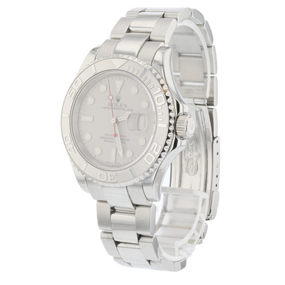 Rolex Yachtmaster 40mm Stainless Steel Oyster Bracelet Platinum Bezel and Dial 16622