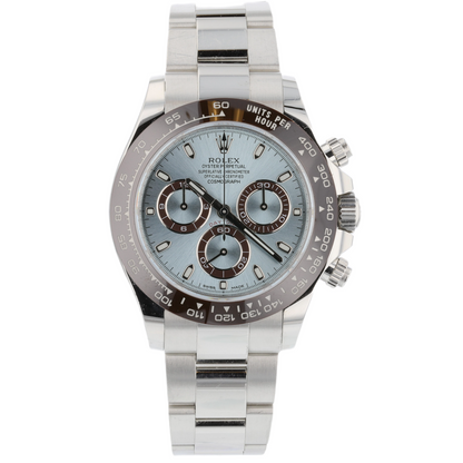 Rolex Daytona Platinum Ice Blue Dial Cerachrom Bezel 116506