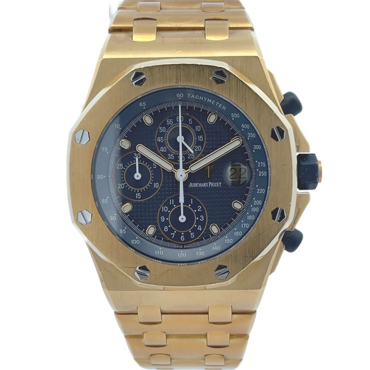 Audemars Piguet Royal Oak Offshore Chronograph 42mm Yellow Gold Blue Dial 25721BA.OO.1000BA.02