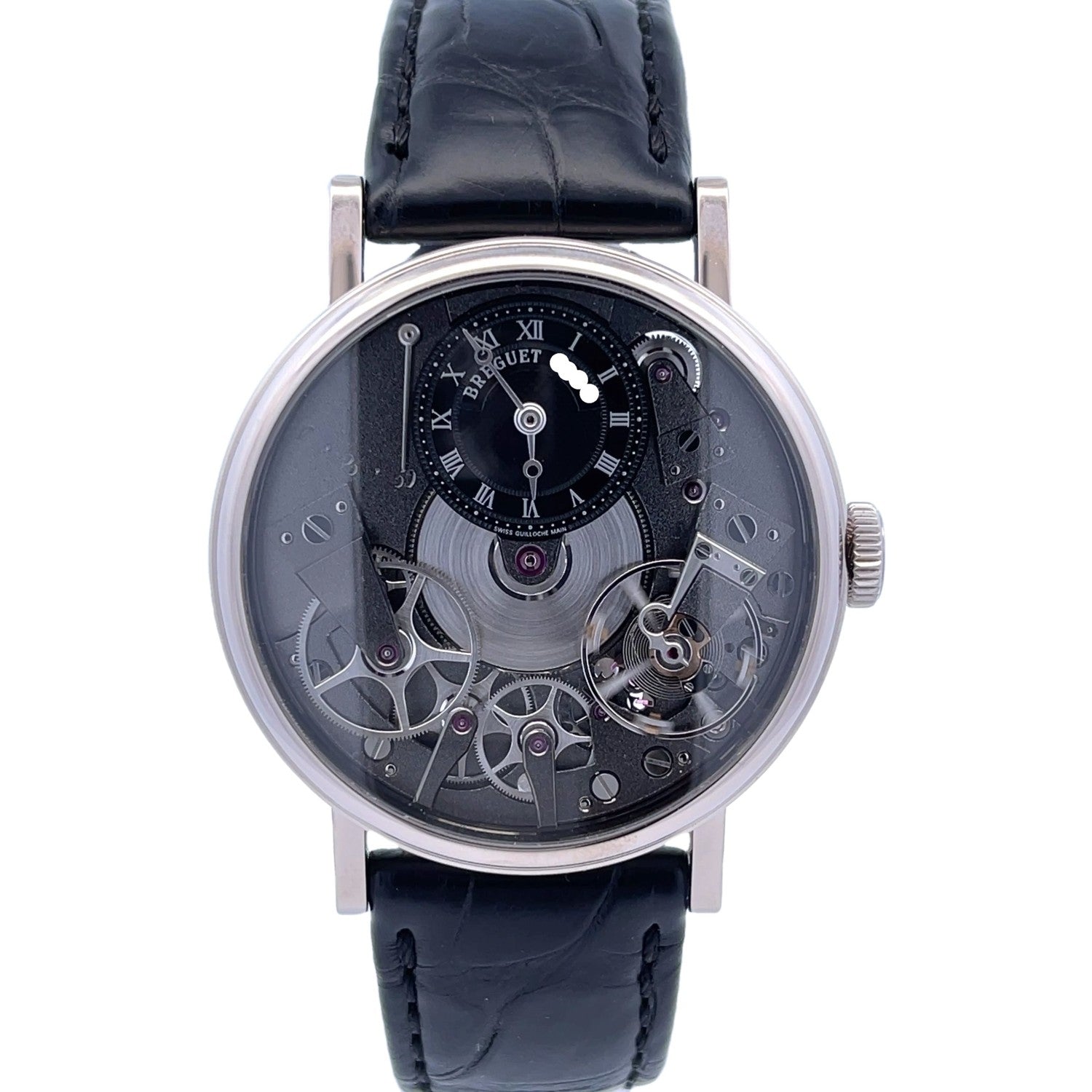 Breguet Tradition Manual Wind 37mm 18k White Gold 7027BB/G9/9V6 - Beverly Hills Watch Company