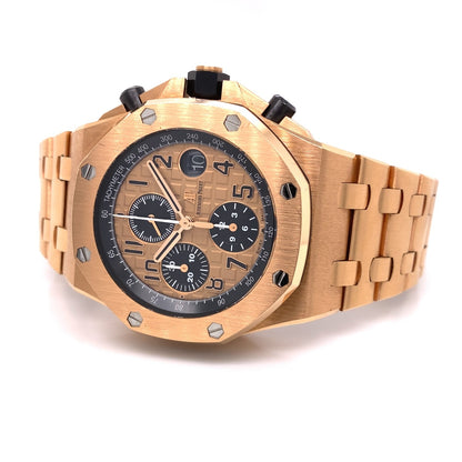 Audemars Piguet Royal Oak Offshore 42mm Rose Gold Chronograph 26470.OR.OO.1000OR.01 6JENJC  - Beverly Hills Watch Company