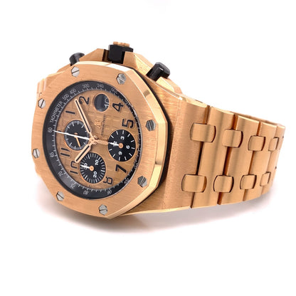 Audemars Piguet Royal Oak Offshore 42mm Rose Gold Chronograph 26470.OR.OO.1000OR.01 6JENJC  - Beverly Hills Watch Company