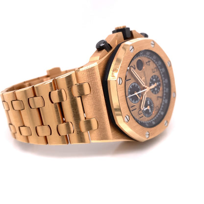 Audemars Piguet Royal Oak Offshore 42mm Rose Gold Chronograph 26470.OR.OO.1000OR.01 6JENJC  - Beverly Hills Watch Company