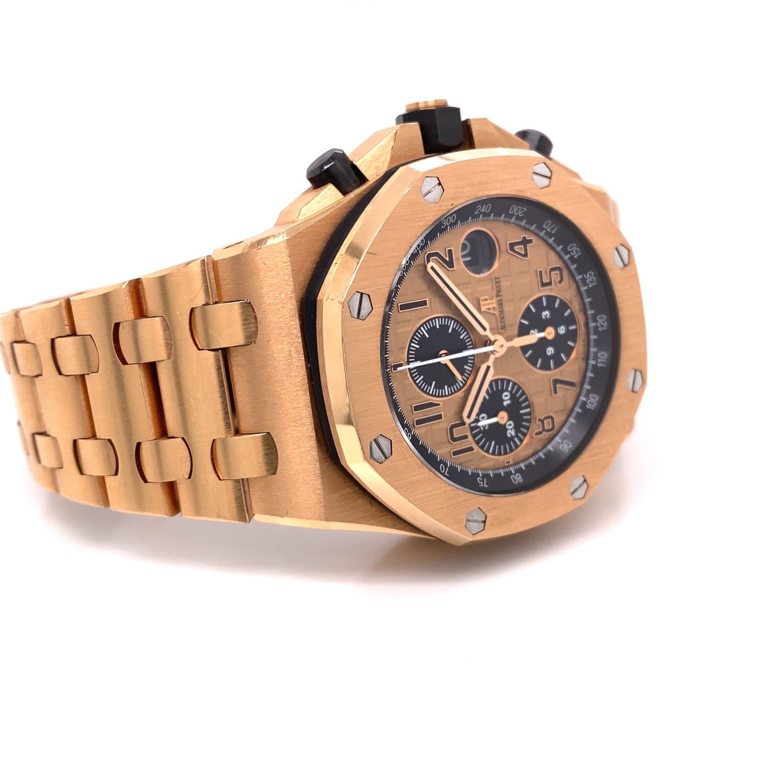 Audemars Piguet Royal Oak Offshore 42mm Rose Gold Chronograph 26470.OR.OO.1000OR.01 6JENJC  - Beverly Hills Watch Company