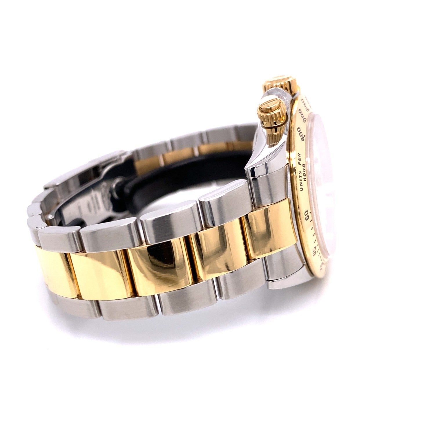 Rolex Daytona Yellow Gold Stainless Steel White Dial 116523 6WY451 - Beverly Hills Watch Company