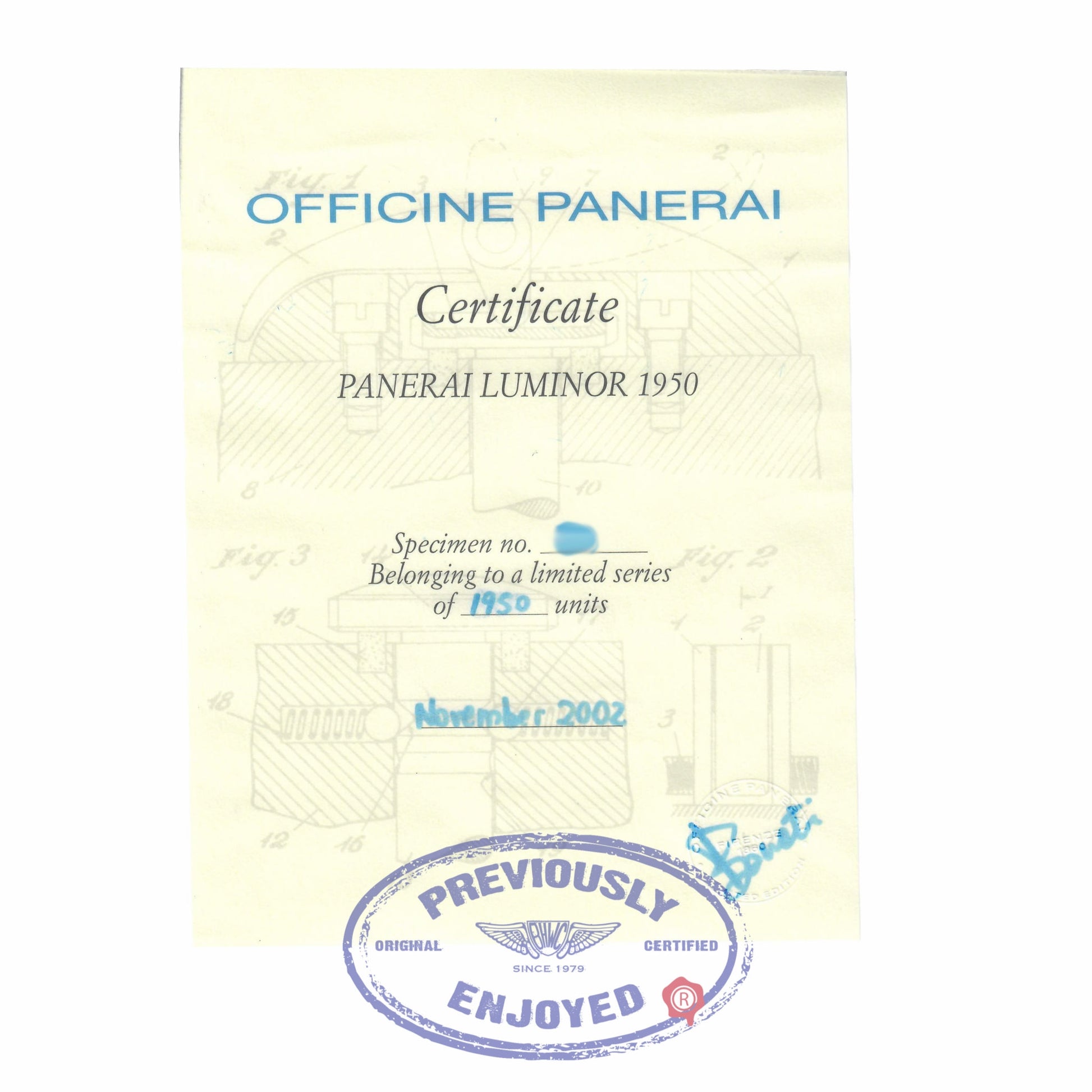 Panerai Luminor 1950 Re-Edition Stainless Steel PAM000127 W13XLD - Beverly Hills Watch Company Watch Store