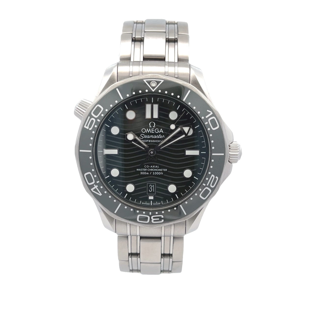 Omega Diver 300m Co-Axial Chronometer 42mm Green Dial 210.30.42.20.10.001 - Beverly Hills Watch Company