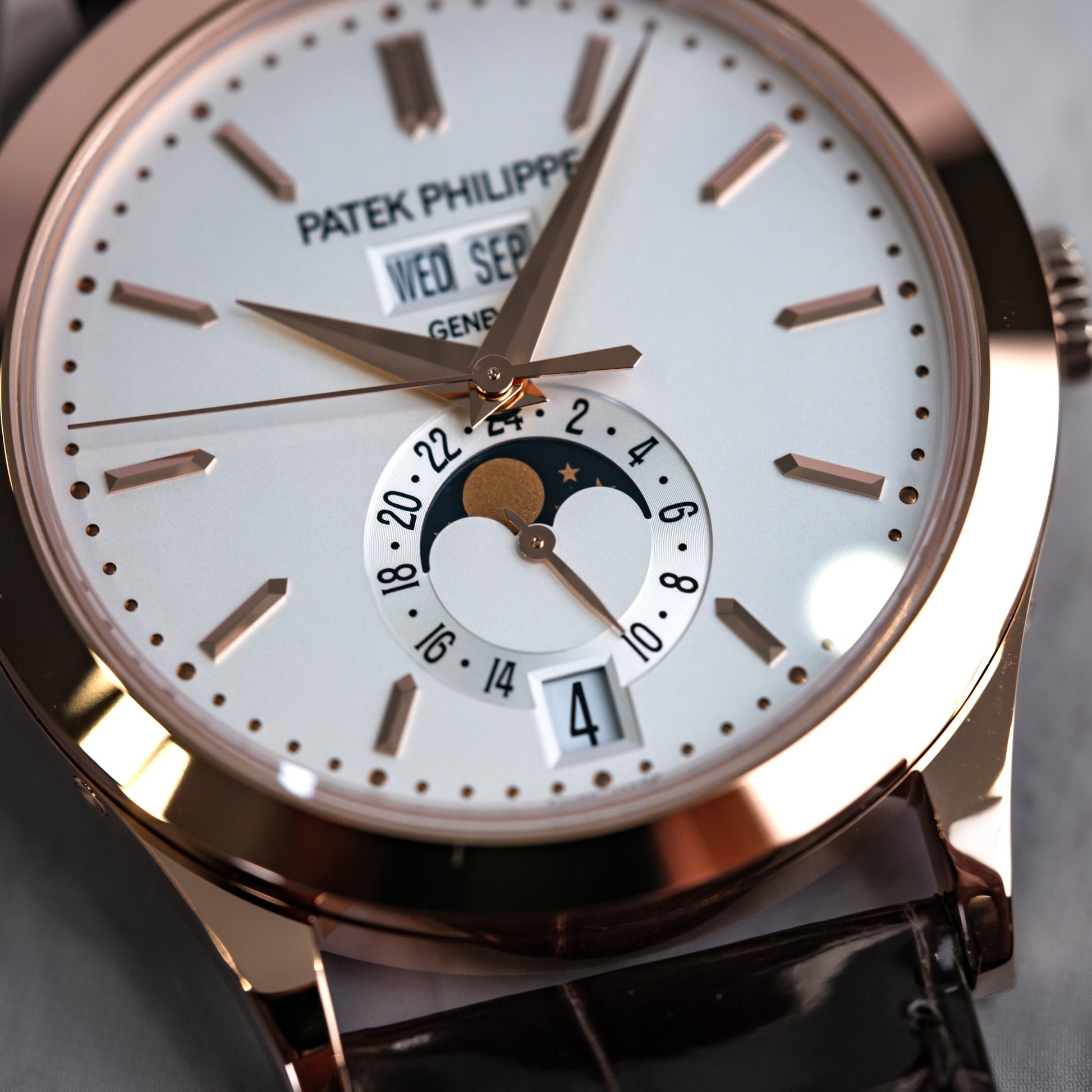 Patek Philippe Annual Calendar 18k Rose Gold White Dial 5396R-011 - Beverly Hills Watch Company