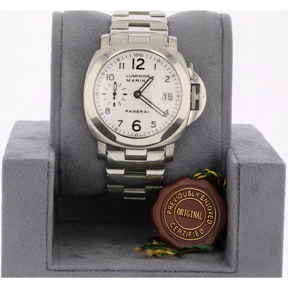 Panerai Luminor Marina 40MM White Dial Bracelet PAM00051