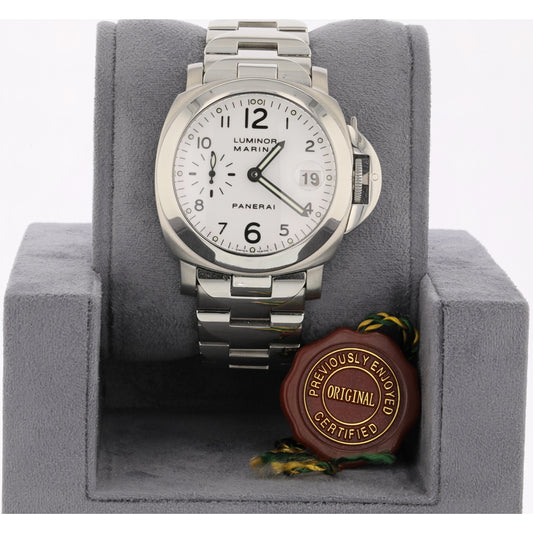 Panerai Luminor Marina 40MM White Dial Bracelet PAM00051
