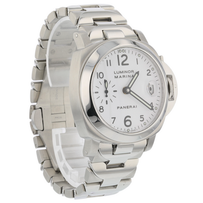 Panerai Luminor Marina 40MM White Dial Bracelet PAM00051