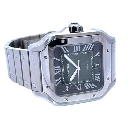 Cartier Santos Large Stainless Steel Green Dial WSSA0062