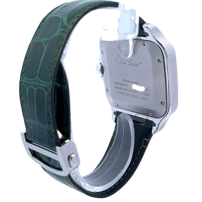 Cartier Santos Large Stainless Steel Green Dial WSSA0062