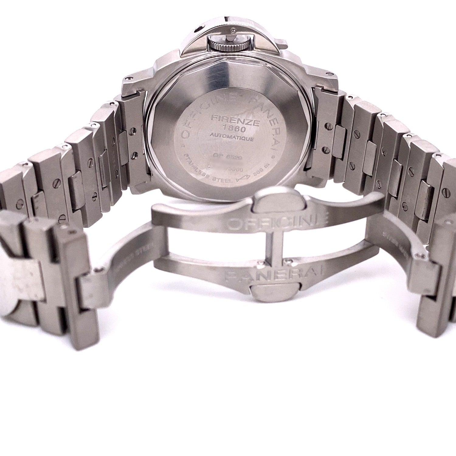 Panerai Luminor Marina 40MM Automatic White Dial Bracelet PAM00051 72RNNX - Beverly Hills Watch Company