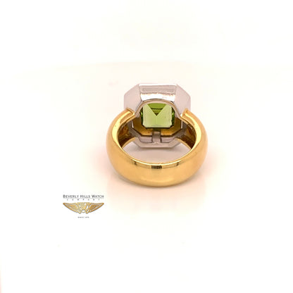 Naira & C Peridot 4.01ct Yellow Gold Ring 7316 - Beverly Hills Jewelry Store