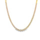 Cushion Bezel Setting Round Diamond 14k Tennis Necklace