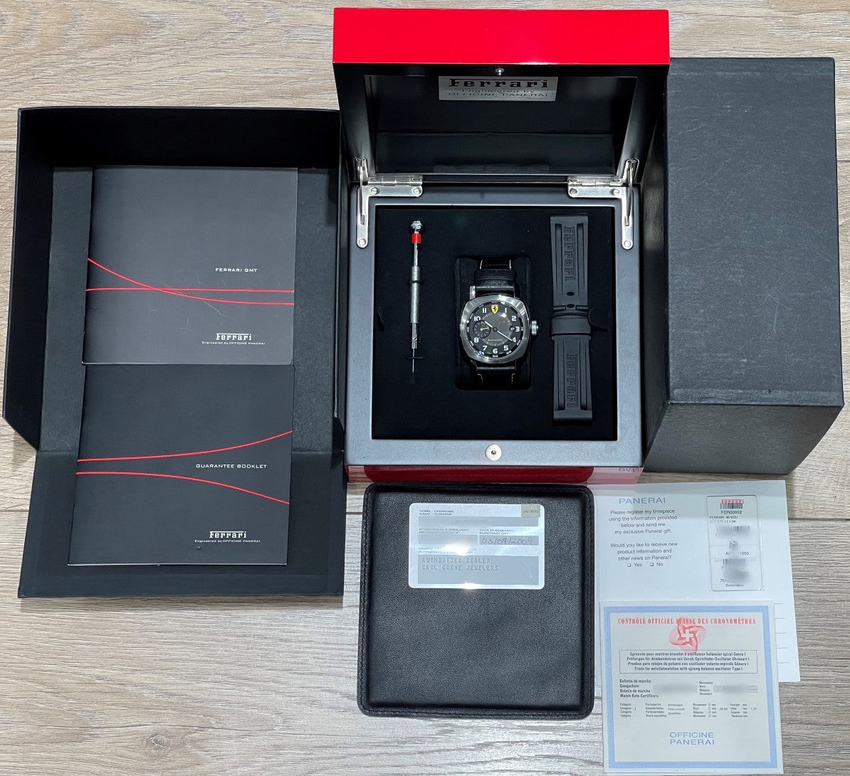 Panerai Ferrari Scuderia 45MM Black Dial FER00002 75YM4H - Beverly Hills Watch Company