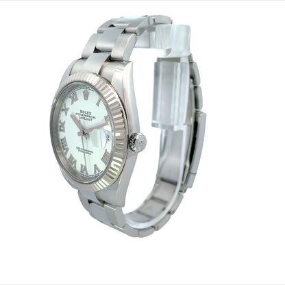 Rolex Datejust 41mm White Dial Silver Roman 126334 - Beverly Hills Watch Company