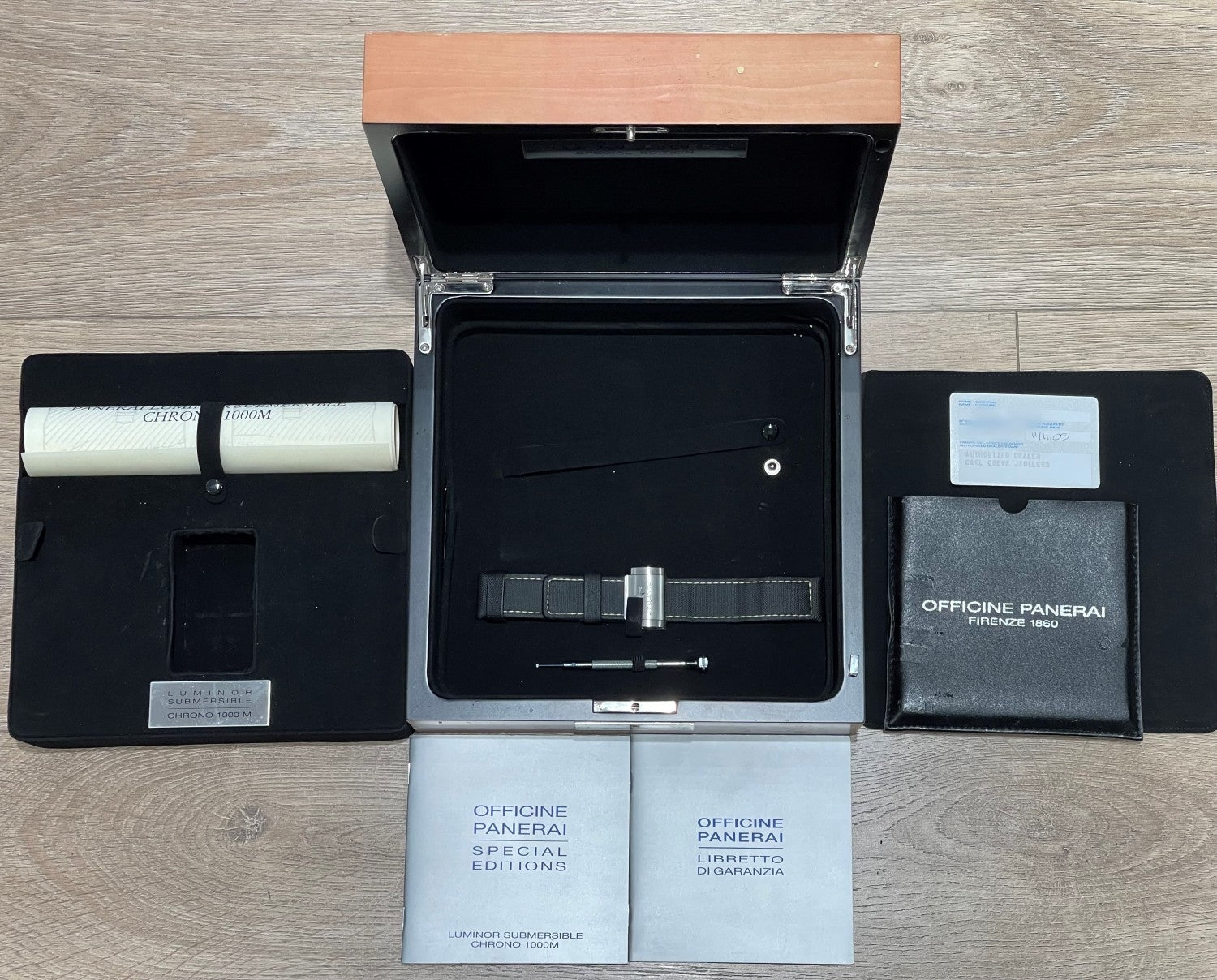 Panerai Luminor Submersible 1950 1000m 47mm Chronograph Black Dial PAM00187  - Beverly Hills Watch Company