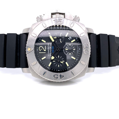 Panerai Luminor Submersible 1950 1000m 47mm Chronograph Black Dial PAM00187  - Beverly Hills Watch Company