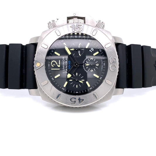 Panerai Luminor Submersible 1950 1000m 47mm Chronograph Black Dial PAM00187  - Beverly Hills Watch Company