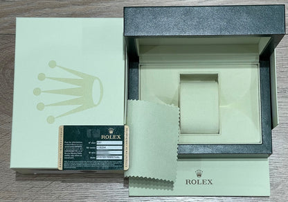 Rolex Datejust II 41mm Stainless Steel 18K White Gold Fluted Bezel Blue Dial 116334 - Beverly Hills Watch Company