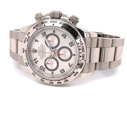 Rolex Daytona 18k White Gold 40MM Silver Dial Bracelet 116509 7J68DH - Beverly Hills Watch Company